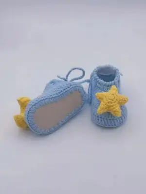 crochet infant boots with leather soles