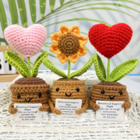 crochet potted flowers crochet gifts Thanksgiving day