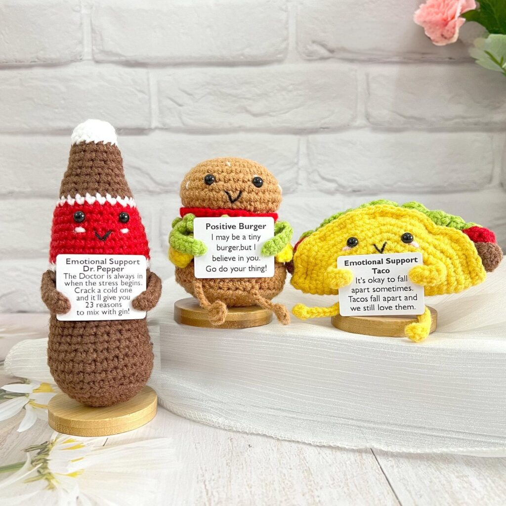 yarn knit emotional doll crochet gift for kids