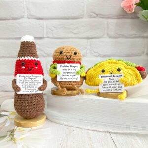 Handmade Crochet gift emotional doll yarn knit emotional doll crochet gift for kids