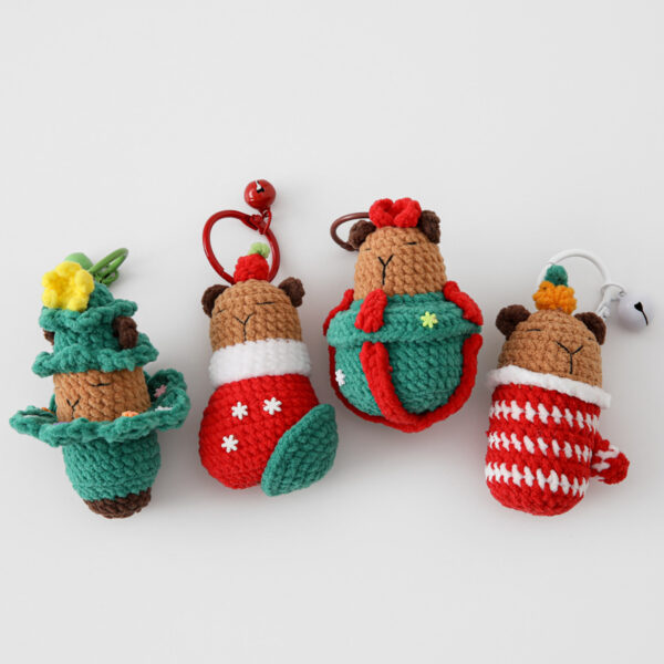 crochet keyrings for christmas knit keychain