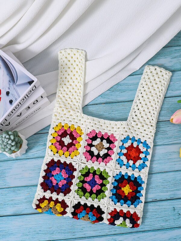 crochet hand bag cellphone knitted bags