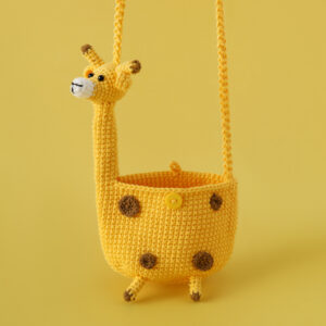 Adorable giraffe-themed animals cartoon cell phone crossbody bag by handmade bags wholesaler.