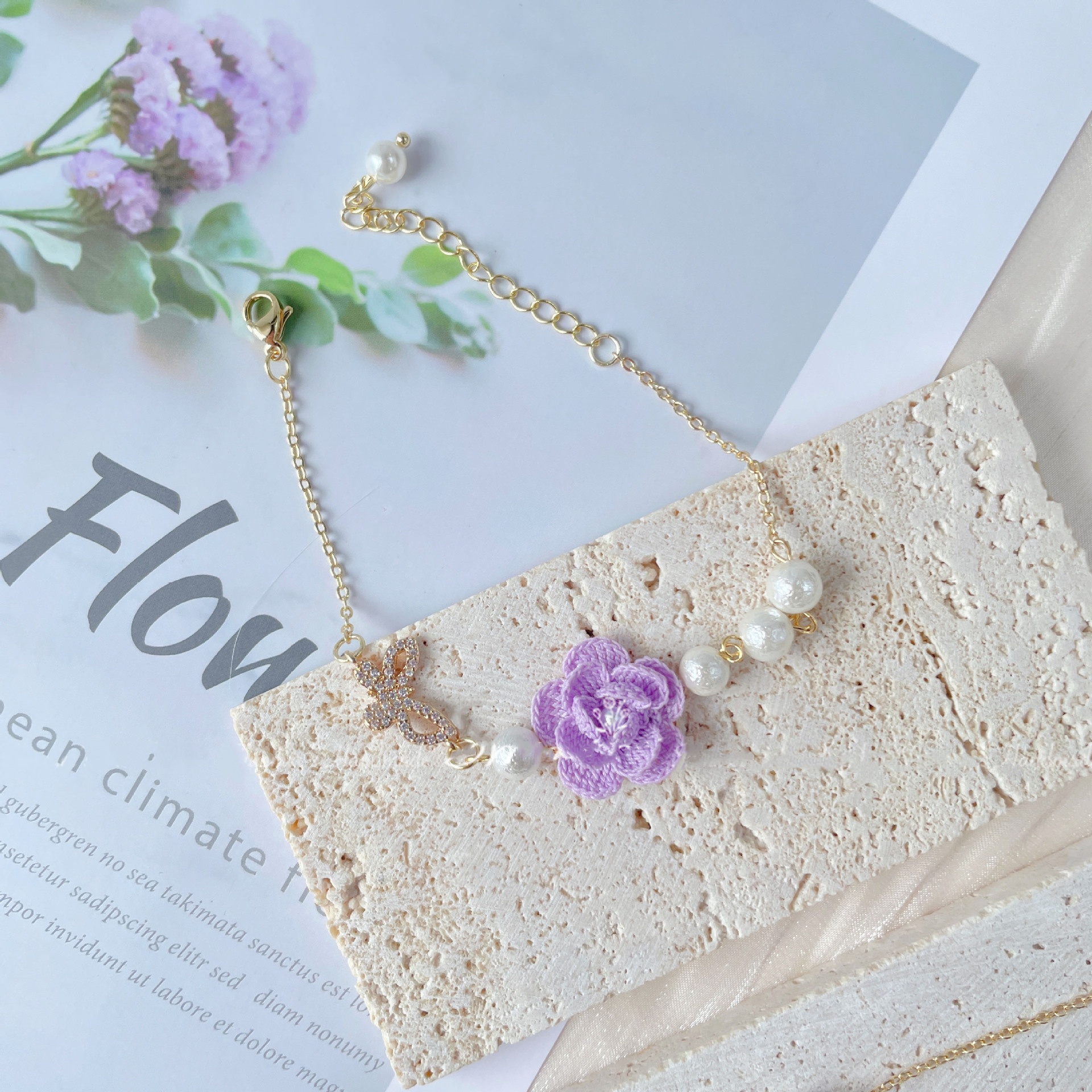 Elegant handmade crochet bracelet jewelry supplier offering delicate micro crochet bracelets for her